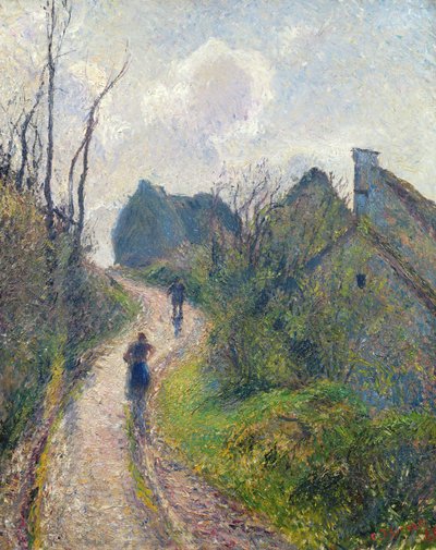 オスニーへのロードクライミング、1883年 作： Camille Jacob Pissarro